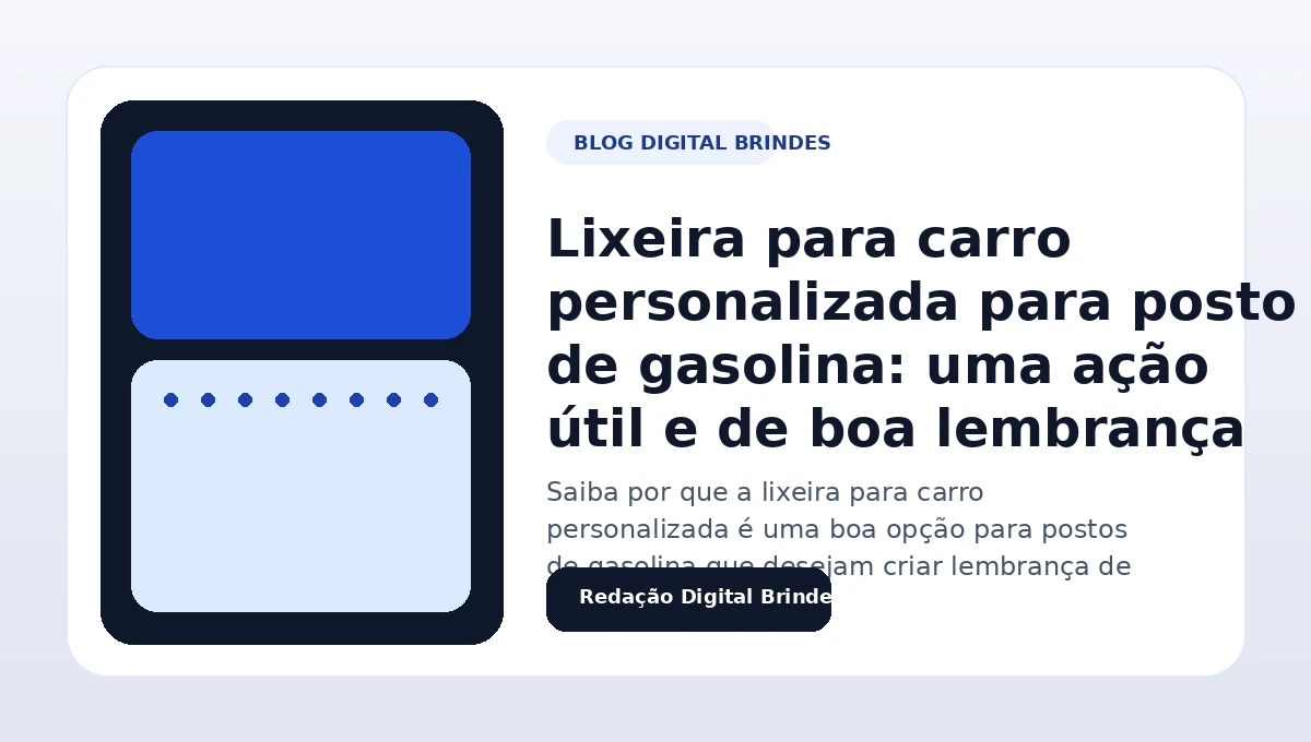 Lixeira para carro personalizada para posto de gasolina em ação promocional