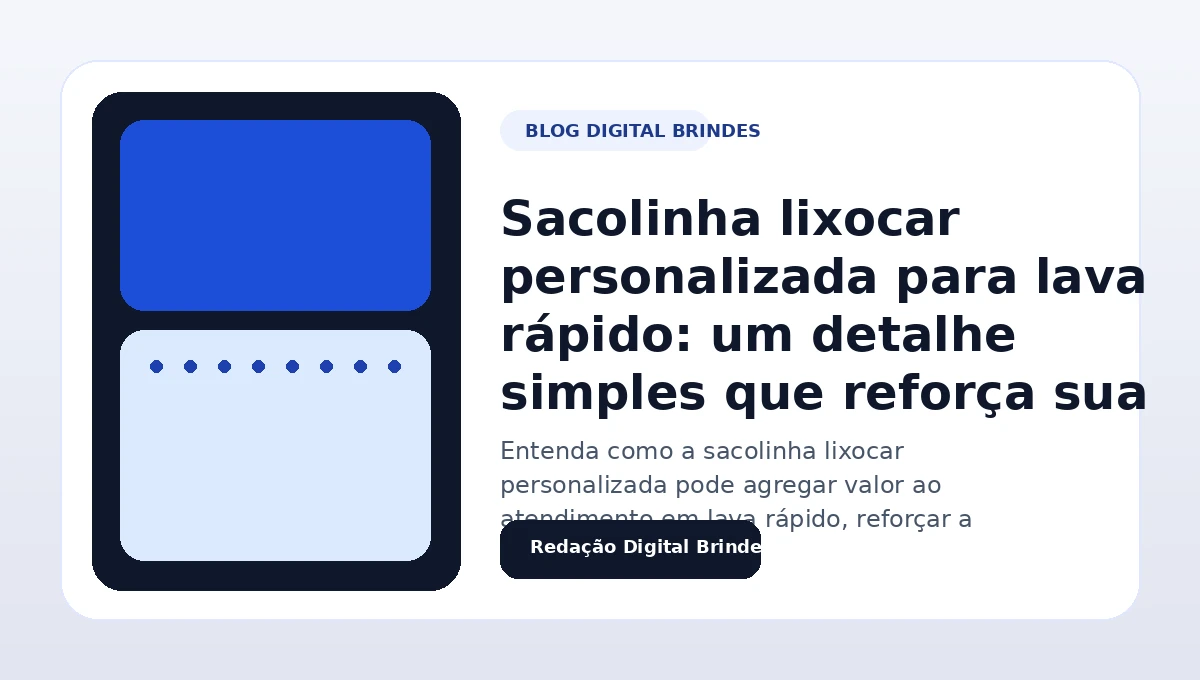 Sacolinha lixocar personalizada para lava rápido com identidade visual profissional